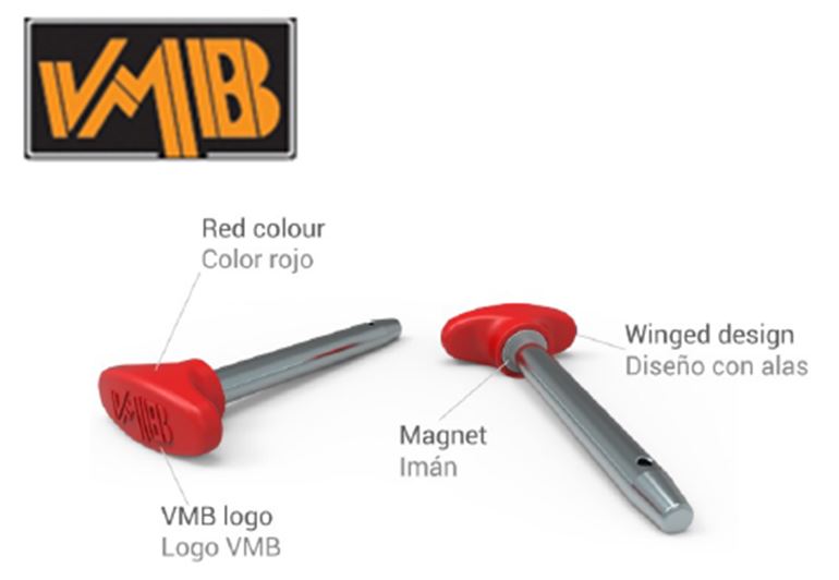 VMB Magnetic Pin w/ Red Handle