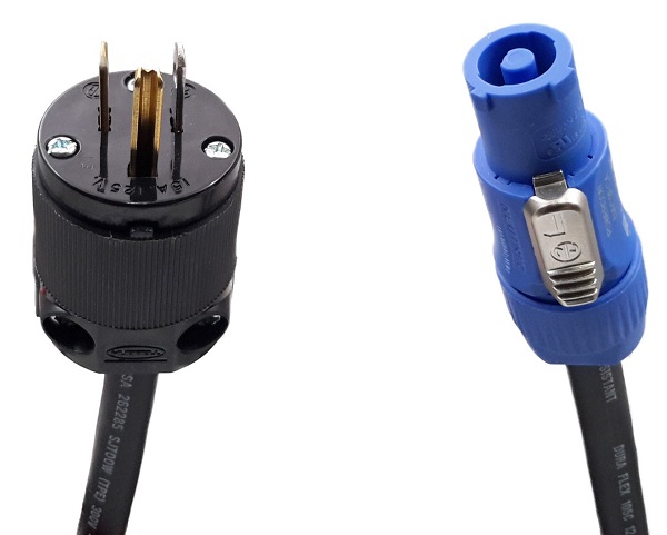 Adapter - Edison Male to powerCON A 3'